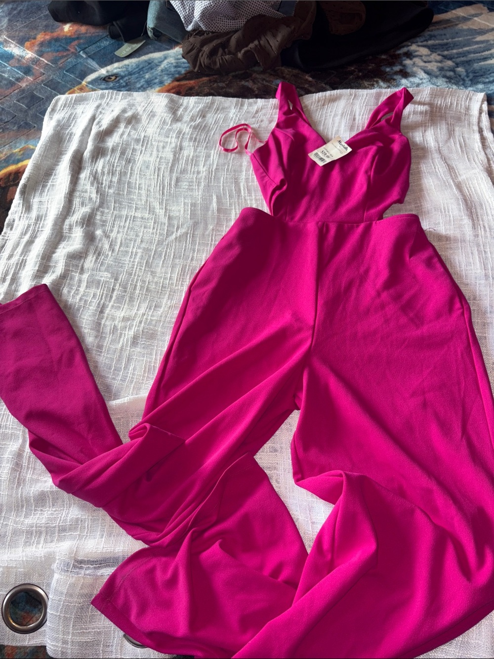 Marshalls Vibrant Hot Pink Sleeveless Jumpsuit